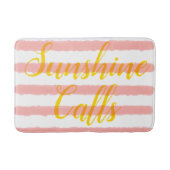 Pastellrosa Streifen Badematte (Vorderseite)