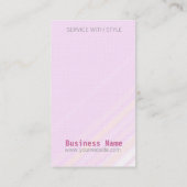Pastellrosa Streifen - Visitenkarte (Rückseite)