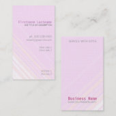 Pastellrosa Streifen - Visitenkarte (Vorne/Hinten)