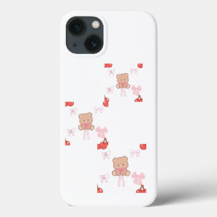 Pastellrosa Teddybär-Bowle Kirsche Coquette Ästhet Case-Mate iPhone Hülle