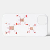 Pastellrosa Teddybär-Bowle Kirsche Coquette Ästhet Case-Mate iPhone Hülle (Rückseite (Horizontal))