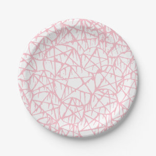 pastellrosa tropfender Pentagramm-Grunge-Punk Pappteller