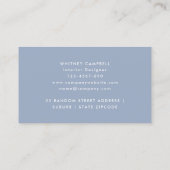 Pastellrosa und Abstraktes Trendy Monogram Modern Visitenkarte (Rückseite)