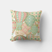 Pastellrosa und blaue Luftballons Kissen (Vorderseite)