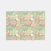 Pastellrosa und Blaue Luftballons Muster Fleecedecke (Vorderseite (Horizontal))