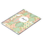 Pastellrosa und blaue Luftballons Notizblock (Linke Seite)