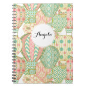 Pastellrosa und blaue Luftballons Notizblock (Vorderseite)