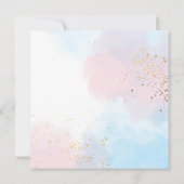 Pastellrosa und Blaue Wasserfarbe Save the Date (Rückseite)