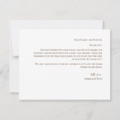 Pastellrosa und Blaue Wasserfarbenhochzeit Dankeskarte (Rückseite)