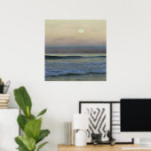 Pastellrosa und Blauer Dalyan Beach Sunset Poster (Heimbüro)