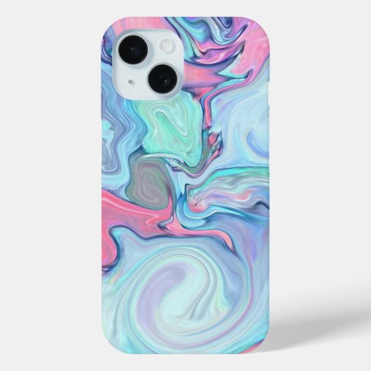 Pastellrosa und Blauer Swirl | Abstrakt Case-Mate iPhone Hülle (Rückseite)