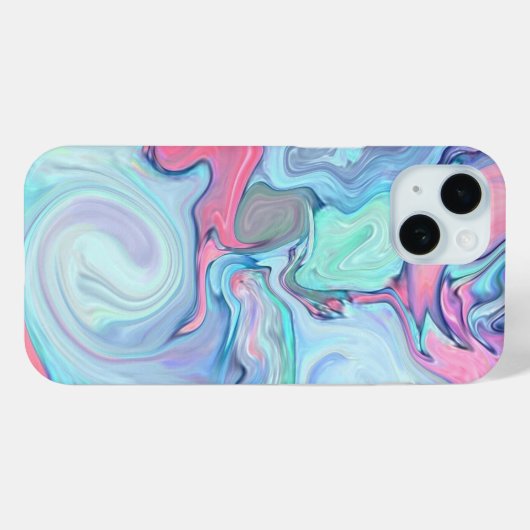 Pastellrosa und Blauer Swirl | Abstrakt Case-Mate iPhone Hülle (Rückseite (Horizontal))