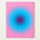 Pastellrosa und blaues Radial Ombre Gradient Custo Planer (Rückseite)