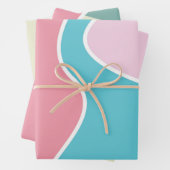Pastellrosa und blaues Umhüllungspapier Geschenkpapier Set (Beispiel)