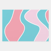 Pastellrosa und blaues Umhüllungspapier Geschenkpapier Set (Vorderseite)