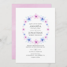 Pastellrosa und Blauflorale Hochzeit