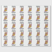 Pastellrosa und gelbe Rosy Maple Moth Geschenkpapier (Flach)