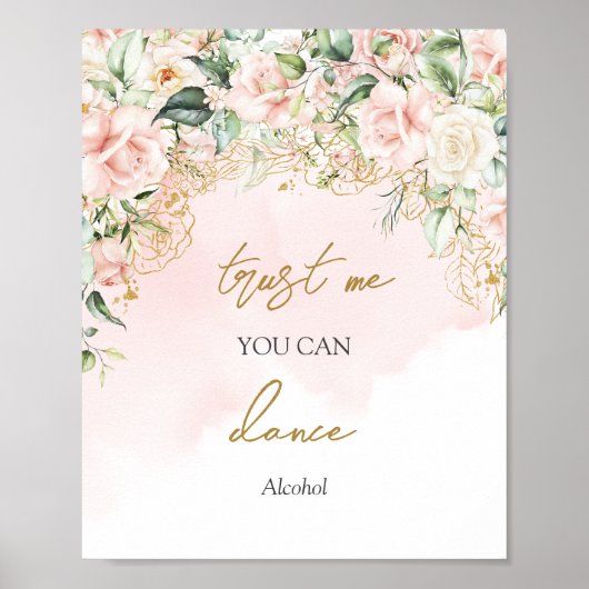 Pastellrosa und Gold Vertrauen Sie mir, dass Sie t Poster (Vorne)