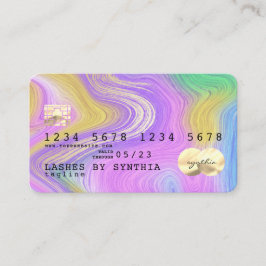 Pastellrosa und Goldmarmor Kreditkarte Visitenkarte