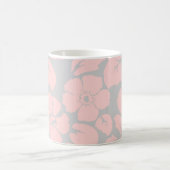Pastellrosa und Grau floral Kaffeetasse (Mittel)