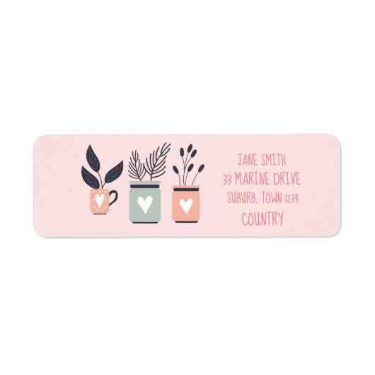 Pastellrosa und graue moderne Pflanze (Vorne)