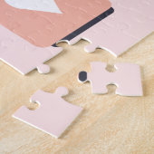 Pastellrosa und graue moderne Pflanze Puzzle (Seite)