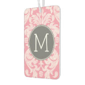 Pastellrosa und graues Damaskusmuster - benutzerde Autolufterfrischer (Links)