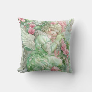 Pastellrosa und grüne Weihnachts-Wurfkissen Kissen