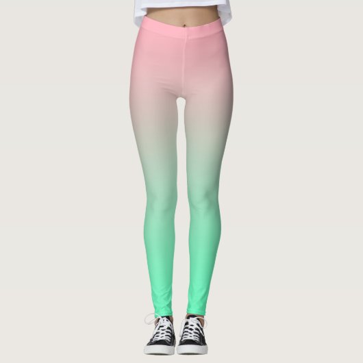 Pastellrosa und hellgrün sollten immer sichtbar se leggings (Vorderseite)