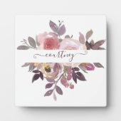 Pastellrosa und lila blumenreich personalisiert fotoplatte (Vorderseite)