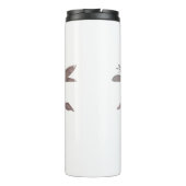 Pastellrosa und lila blumenreich personalisiert thermosbecher (Rückseite)