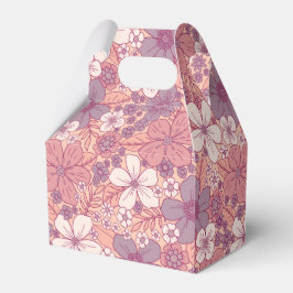 Pastellrosa und Lila Blüten Geschenkschachtel