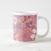 Pastellrosa und Lila Blüten Jumbo-Tasse (Rechts)