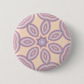 Pastellrosa und Lila Kaleidoskopmuster Button (Vorderseite)