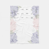 Pastellrosa und Lila Peonies Blumenknebel Fleecedecke (Vorderseite)
