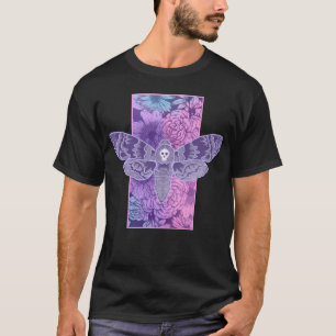 Pastellrosa und Lila Todesmotte - Blumenfantasie T-Shirt