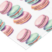 Pastellrosa- und Minzgrün-Macaron-Cookies Tischdecke (Schrägansicht)