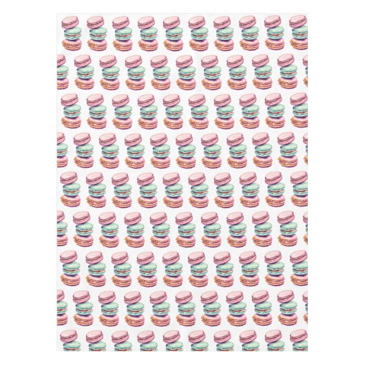 Pastellrosa- und Minzgrün-Macaron-Cookies Tischdecke (Vorderseite)