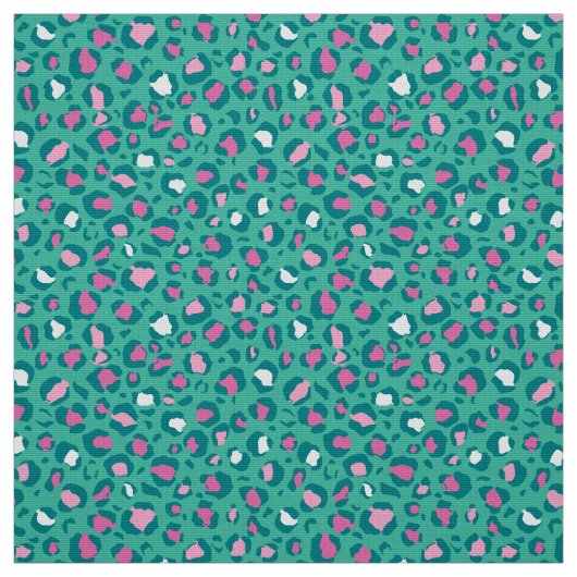 Pastellrosa und Minzpanther Stoff (Muster)