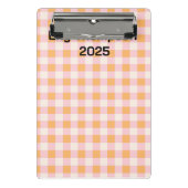 Pastellrosa und orange Quadrate Planner Mini Klemmbrett (Vorderseite)
