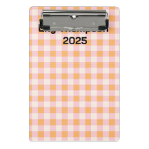 Pastellrosa und orange Quadrate Planner