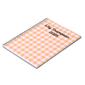 Pastellrosa und orange Quadrate Planner Notizblock (Linke Seite)
