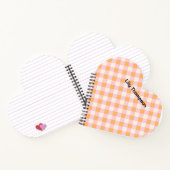 Pastellrosa und orange Quadrate Planner Notizblock (Innenseite)