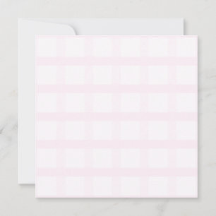 Pastellrosa und Rosenquarz-Rosa Gingham-Muster Karte