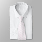 Pastellrosa und Rosenquarz-Rosa Gingham-Muster Krawatte (Gebunden)