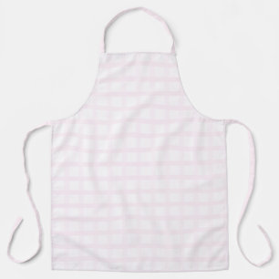 Pastellrosa und Rosenquarz-Rosa Gingham-Muster Schürze