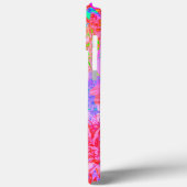 Pastellrosa und Rot mit Blauem Hydrangea Landschaf Case-Mate iPhone Hülle (Rückseite / Links)