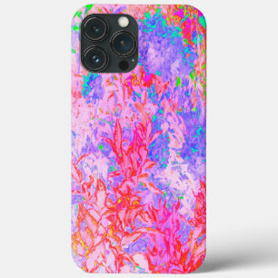Pastellrosa und Rot mit blauer Hortensienlandschaf Case-Mate iPhone Hülle