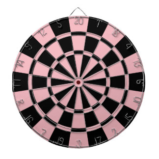 Pastellrosa und Schwarzes Dartscheibe