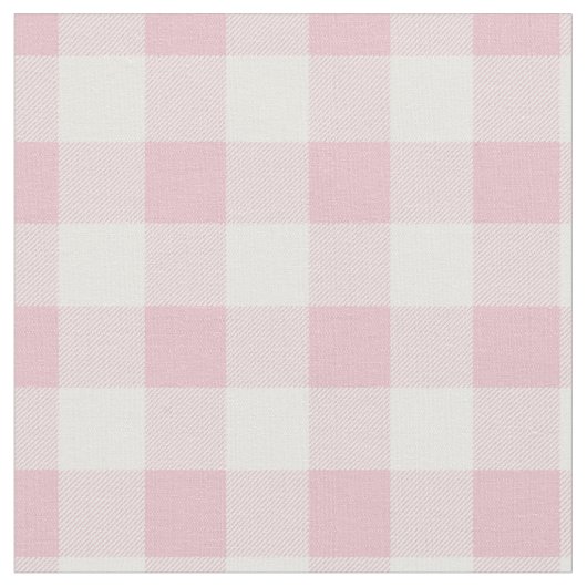 Pastellrosa und weiß kariert Gingham Stoff (Nahaufnahme)